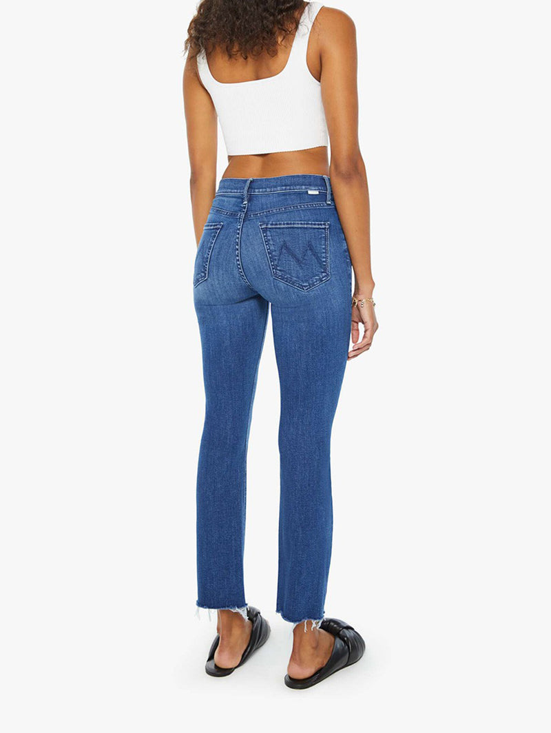 The Mid Rise Dazzler Ankle Fray Jean - Nothing Between Us-Mother-Over the Rainbow