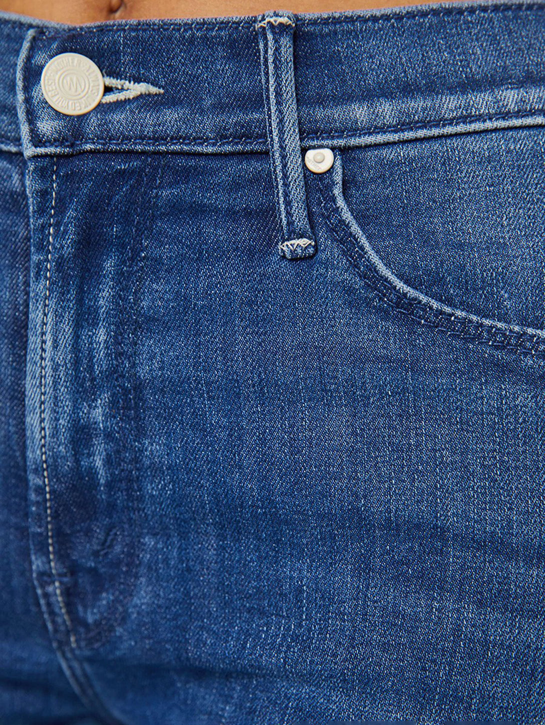 The Mid Rise Dazzler Ankle Fray Jean - Nothing Between Us-Mother-Over the Rainbow