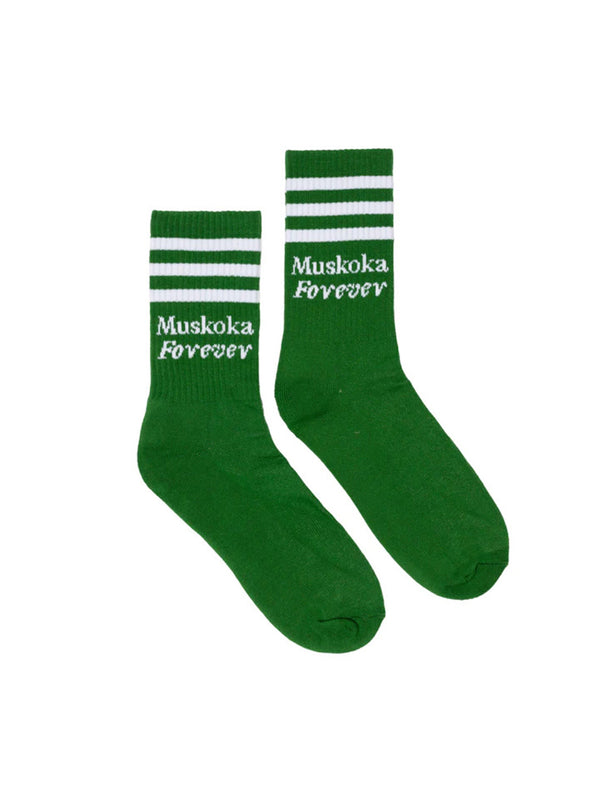 Muskoka Forever Athletic Sock - Green-MUSKOKA FOREVER-Over the Rainbow