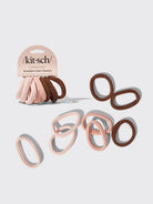 Seamless Hair Elastics 8pc Set- Rosewood-KITSCH-Over the Rainbow