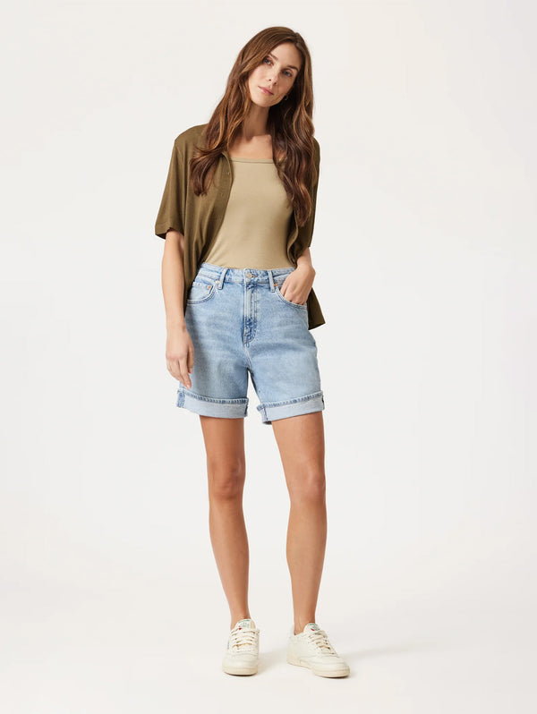 Heidi Long Cuffed Short - Light Blue 90's
