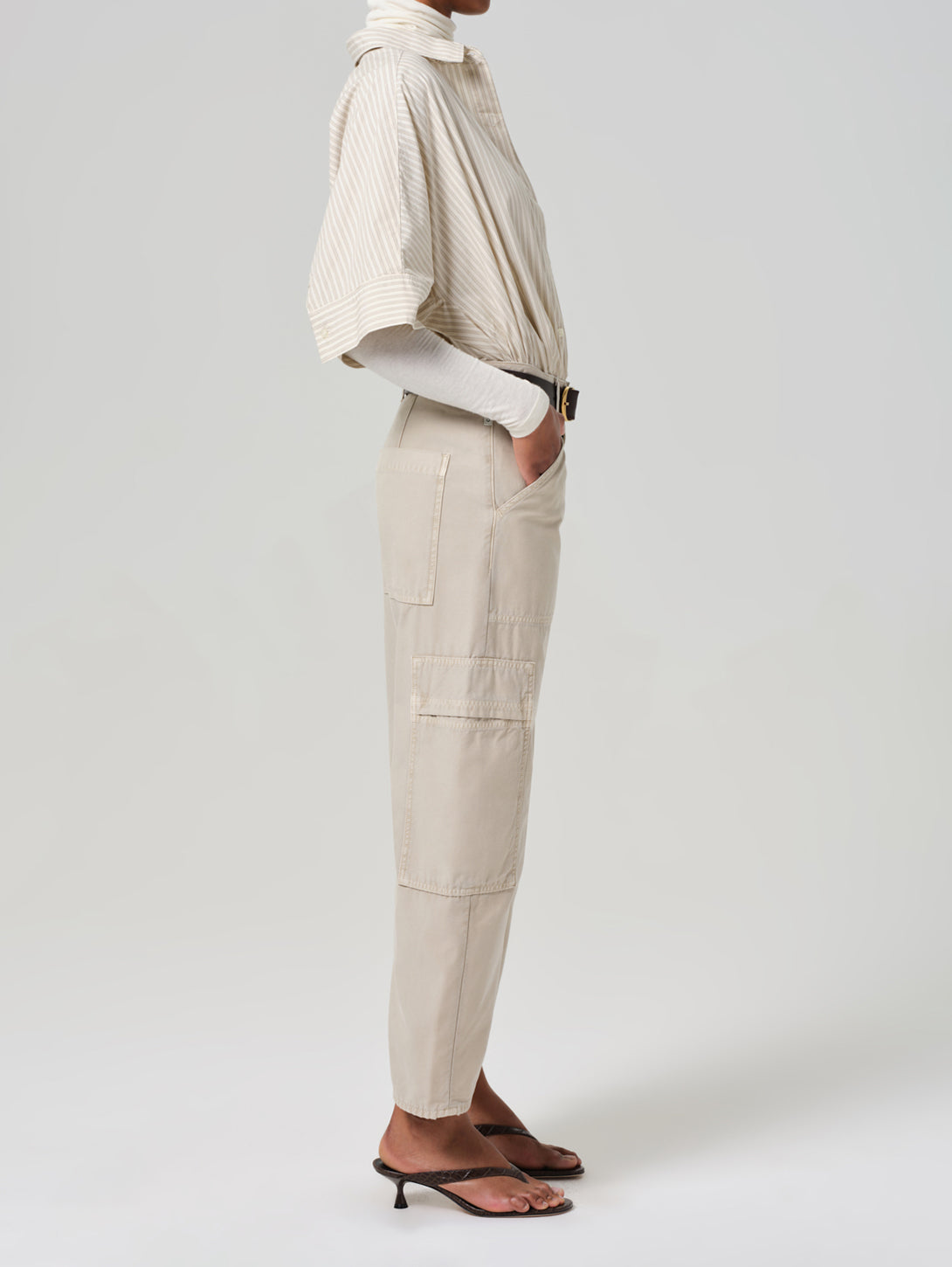 Marcelle Low Slung Easy Cargo Pant - Burnished Quartz-Citizens of Humanity-Over the Rainbow