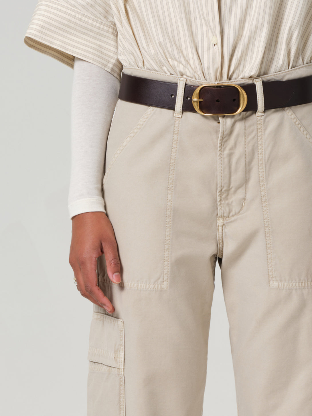 Marcelle Low Slung Easy Cargo Pant - Burnished Quartz-Citizens of Humanity-Over the Rainbow