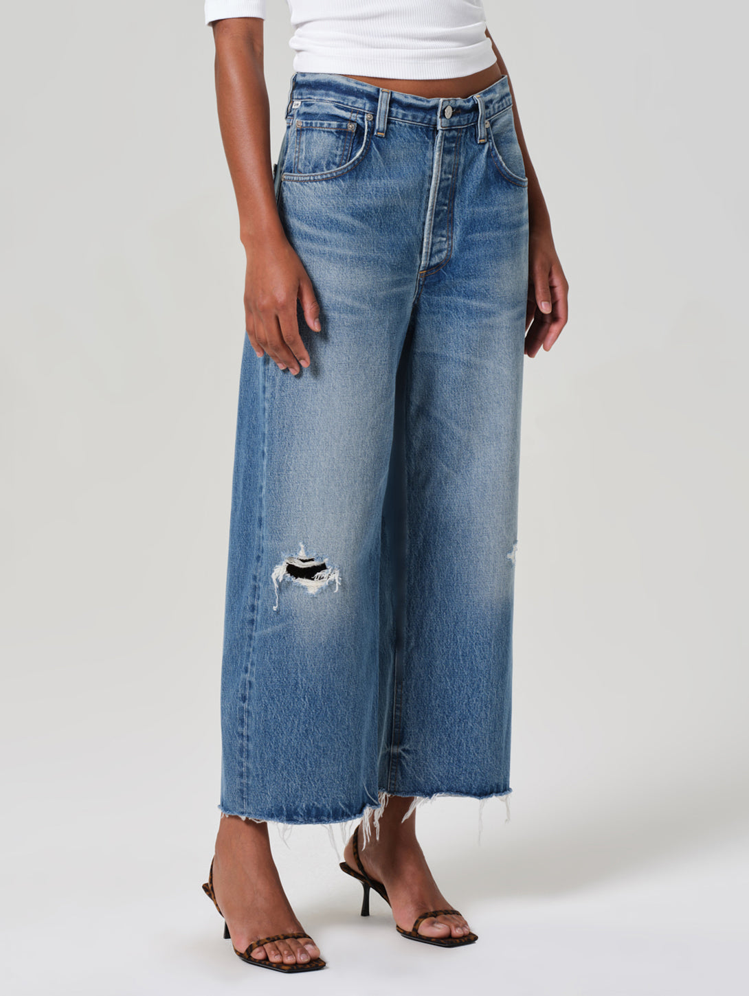 CITIZENS OF HUMANITY | Ayla Raw Hem Crop Jean - Solano