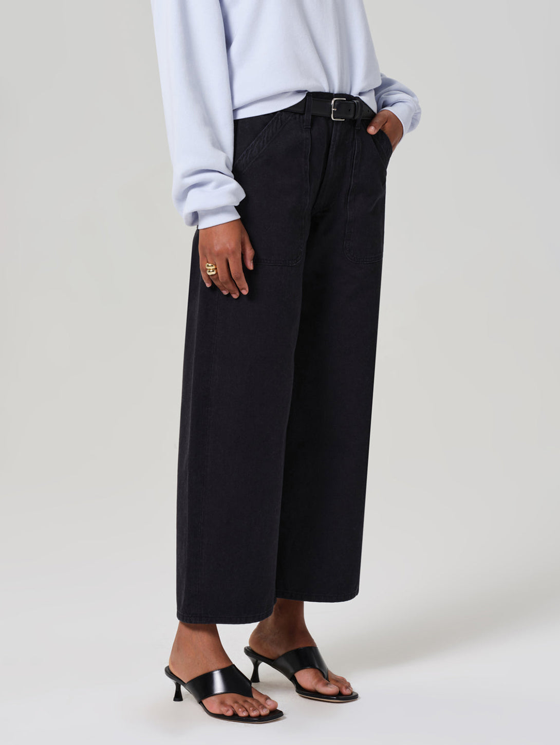【関税込み】Citizens of Humanity ブラック Ayla カーゴパンツ CITIZENS OF HUMANITY | Ayla Cargo Pant - Washed Black | Over