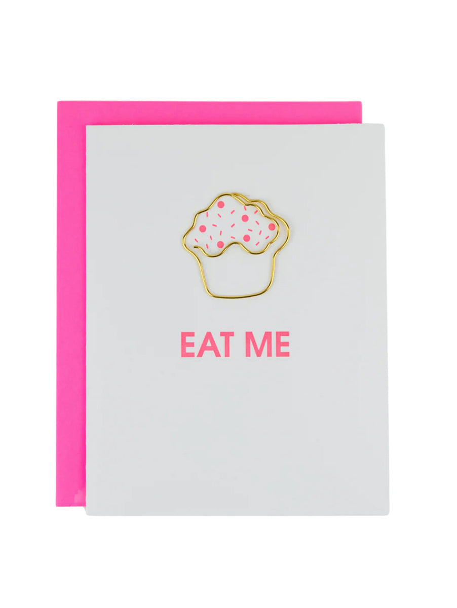 CHEZ GAGNE LETTERPRESS | Eat Me Letterpress Paperclip Card | Over the ...