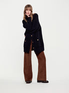 Le Slim Palazzo Corduroy Pant - Toast-FRAME-Over the Rainbow