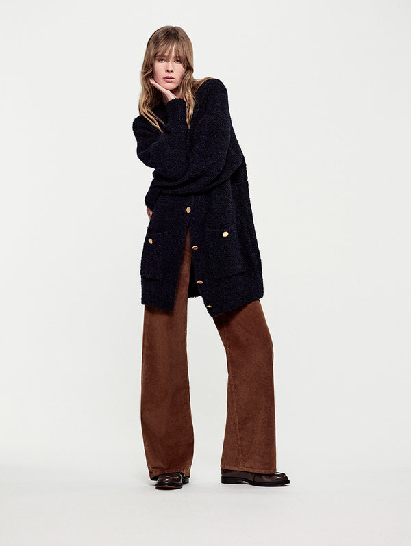 Le Slim Palazzo Corduroy Pant - Toast-FRAME-Over the Rainbow