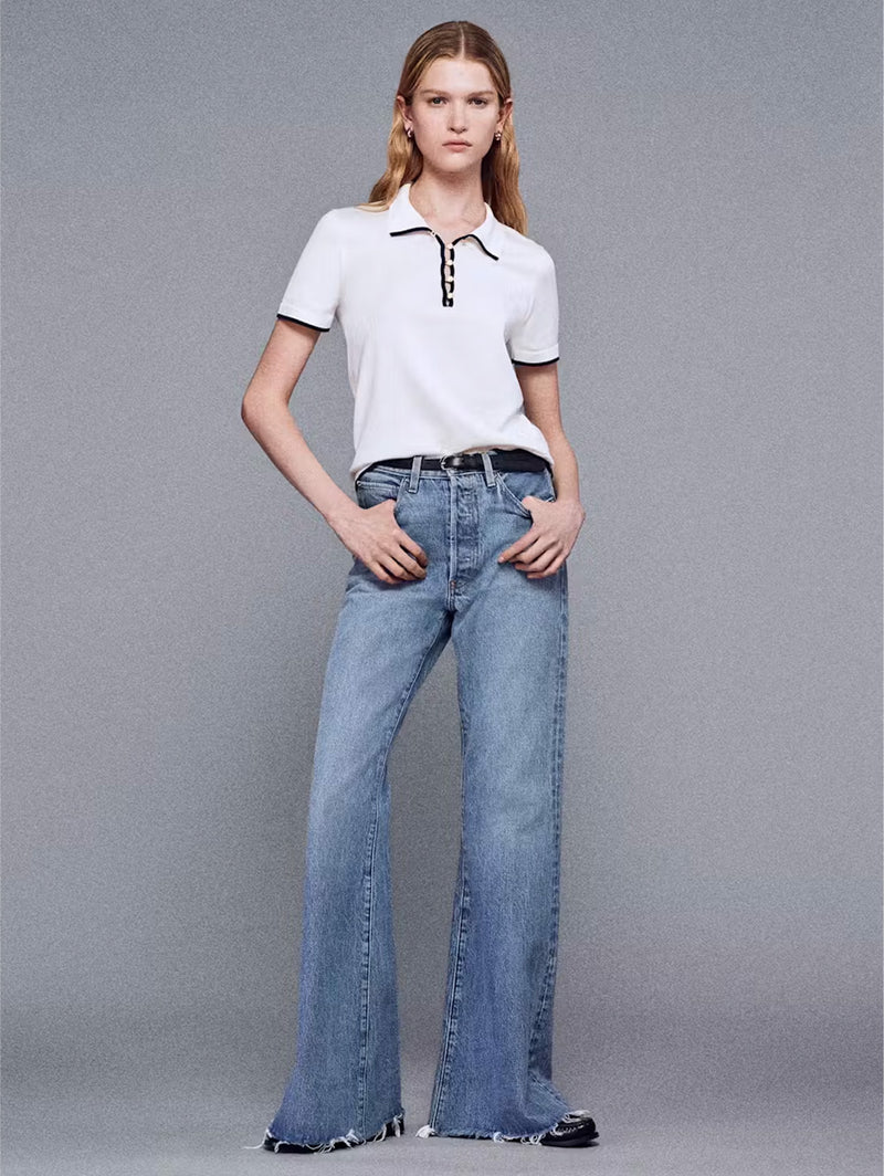 The Sport Polo - Cream Multi-FRAME-Over the Rainbow