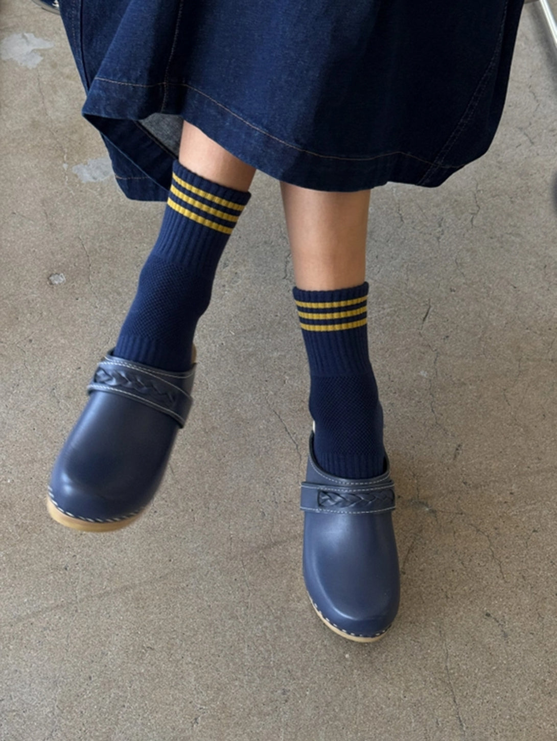 Girlfriend Socks - Navy-LE BON SHOPPE-Over the Rainbow