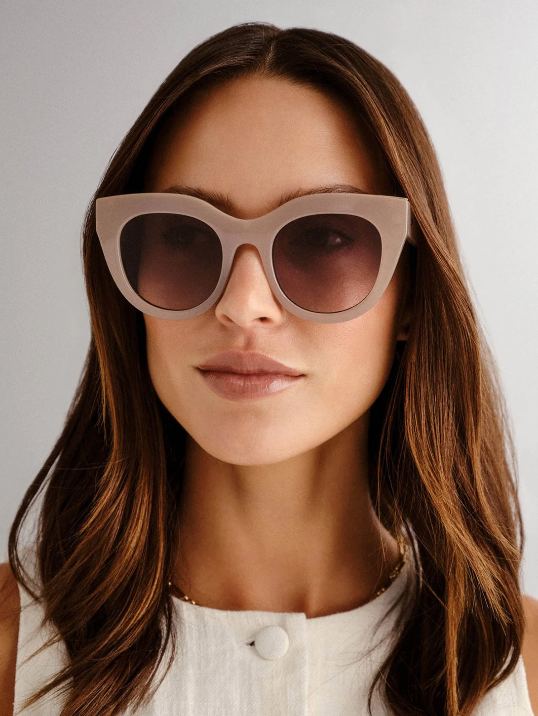 Air Heart Sunglasses - Oatmeal-LE SPECS-Over the Rainbow