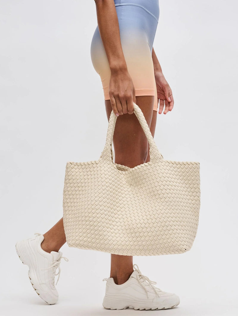 Sky's The Limit Large Tote - Cream-SOL + SELENE-Over the Rainbow