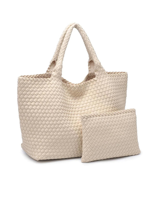 Sky's The Limit Large Tote - Cream-SOL + SELENE-Over the Rainbow