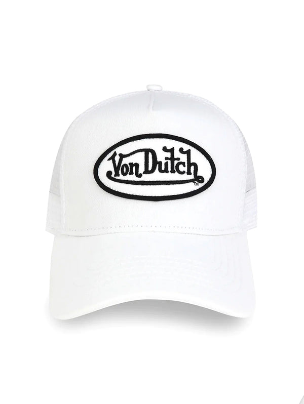Classic Trucker Hat - White-VON DUTCH-Over the Rainbow