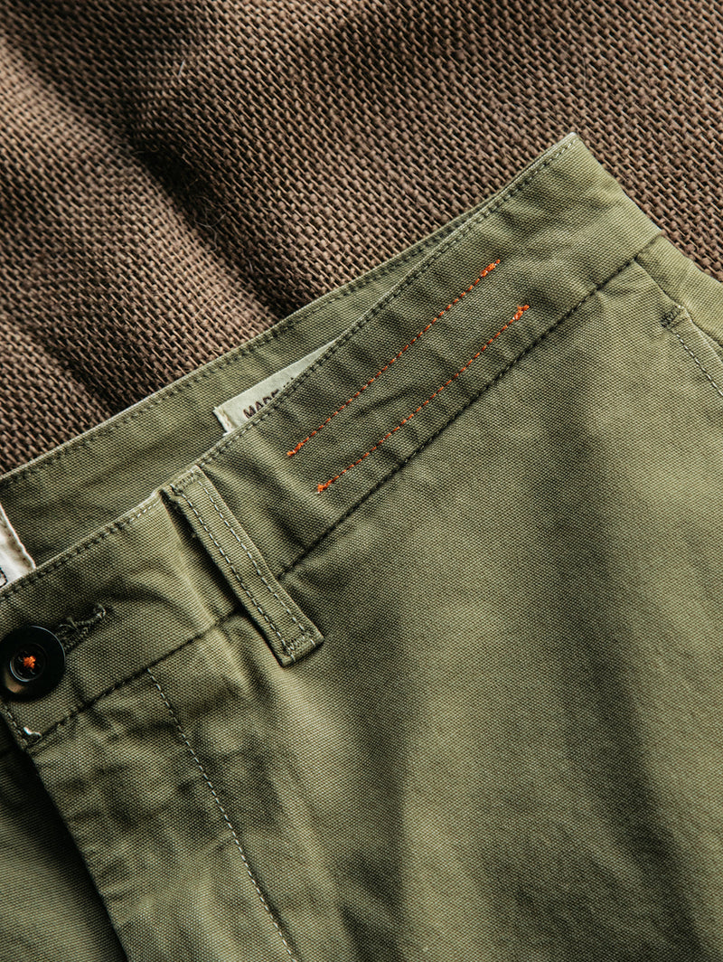 The Nail Cargo Stretch Oxford - Dark Green-HIROSHI KATO-Over the Rainbow