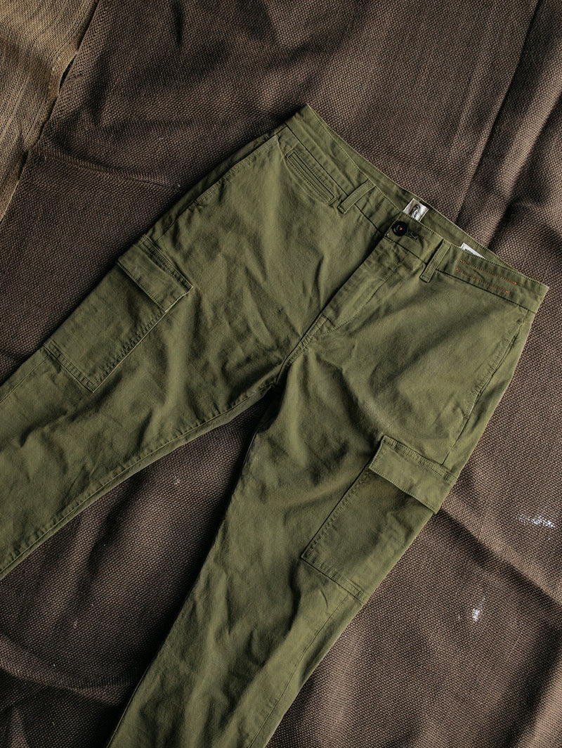 The Nail Cargo Stretch Oxford - Dark Green-HIROSHI KATO-Over the Rainbow