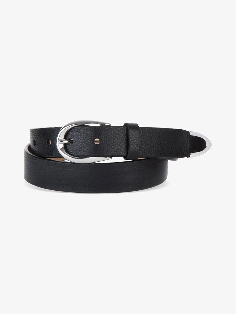 Domini Belt - Black Vacheta Silver-Brave Leather-Over the Rainbow