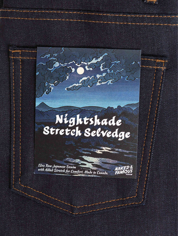 Nice Guy Stretch Selvedge Jean - Nightshade-Naked & Famous-Over the Rainbow