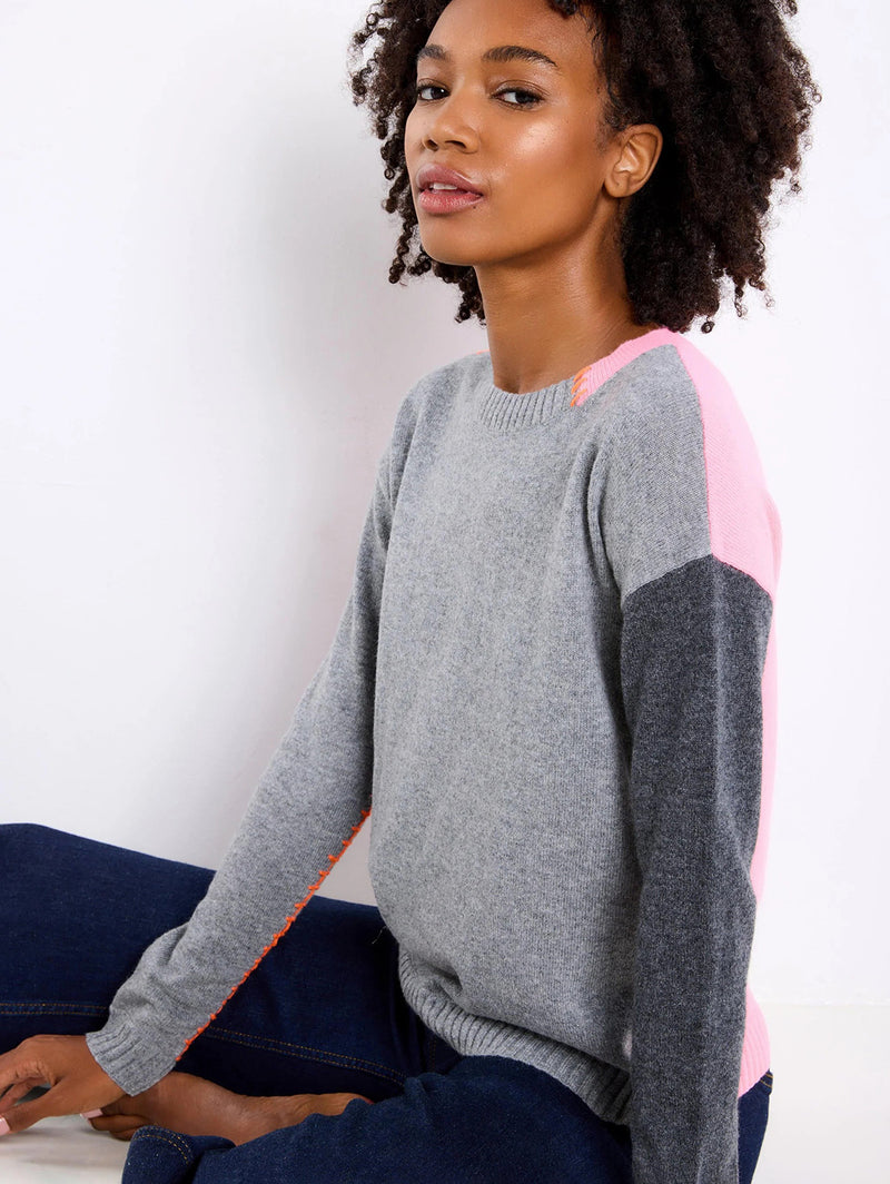 Writers Block Crewneck Sweater - Fog Candy-LISA TODD-Over the Rainbow