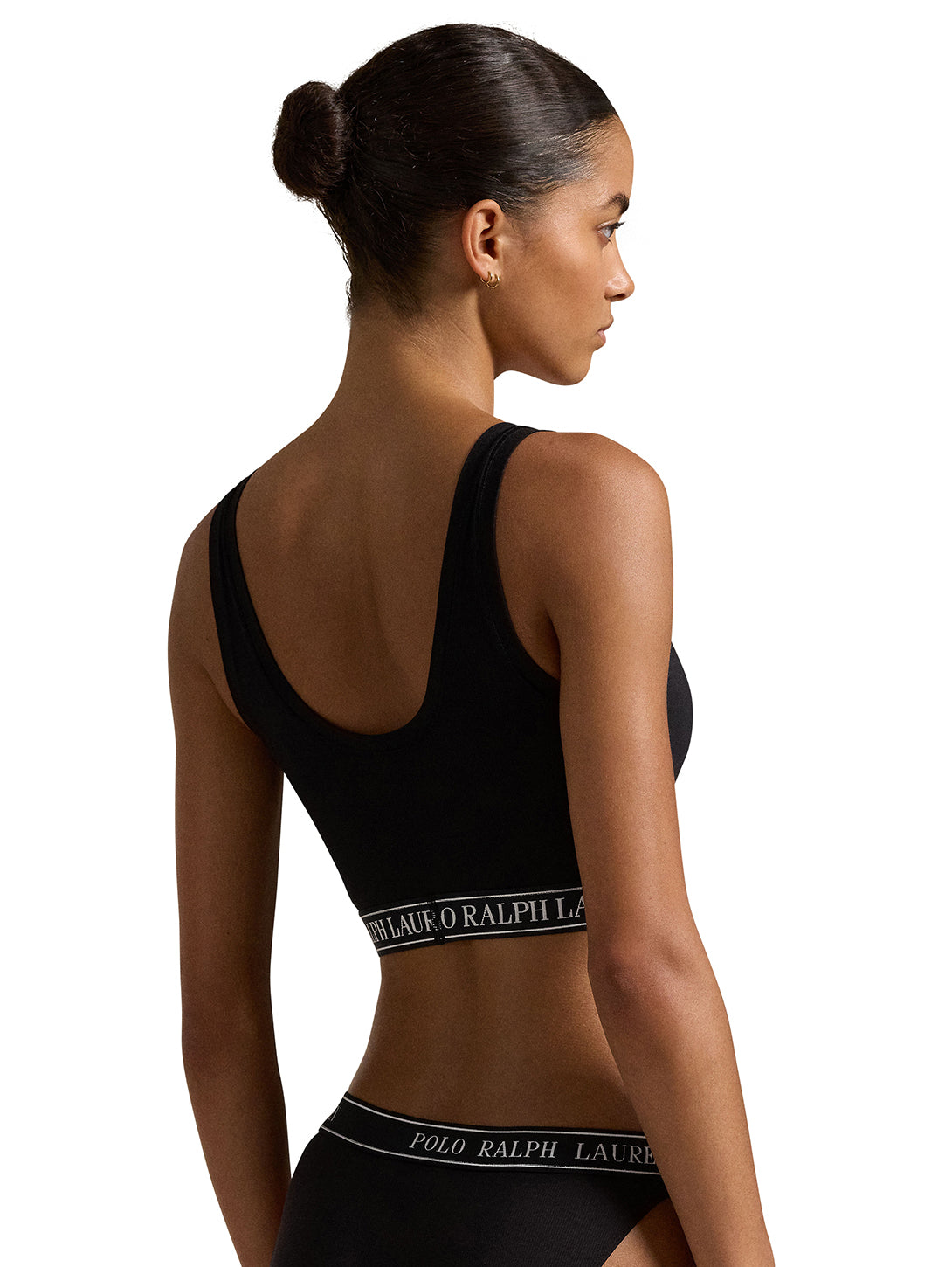 Scoop Cropped Tank Bralette - Onyx-POLO by RALPH LAUREN-Over the Rainbow