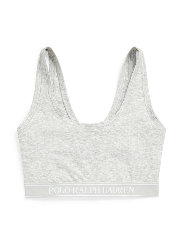 Scoop Cropped Tank Bralette - Heather Grey-POLO by RALPH LAUREN-Over the Rainbow