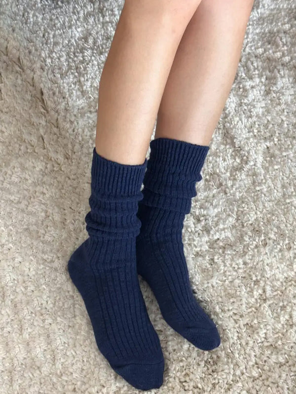 Cottage Socks - Navy