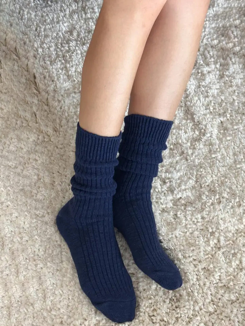 Cottage Socks - Navy