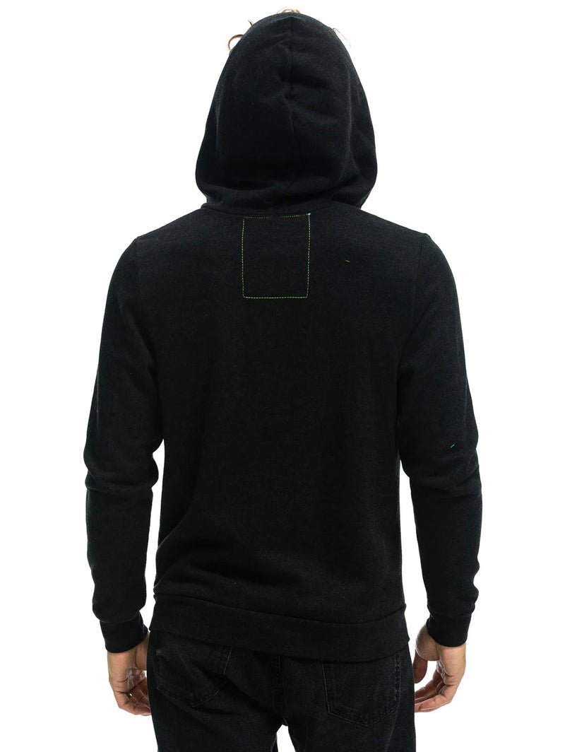 5 Stripe Zip Hoodie - Black Pink Purple-AVIATOR NATION-Over the Rainbow