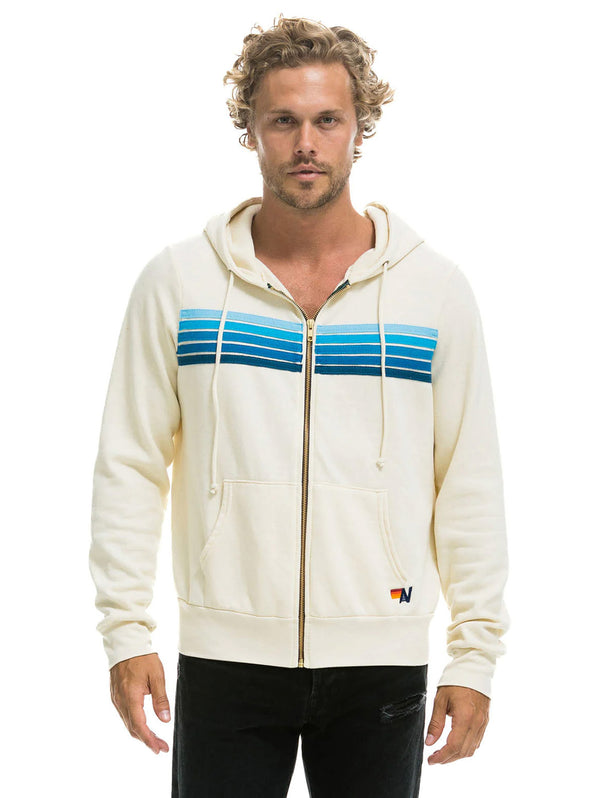 5 Stripe Hoodie - Vintage White-AVIATOR NATION-Over the Rainbow