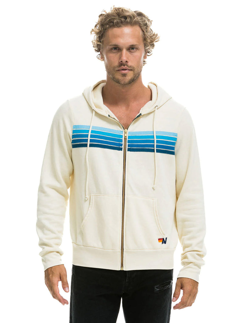 5 Stripe Hoodie - Vintage White-AVIATOR NATION-Over the Rainbow