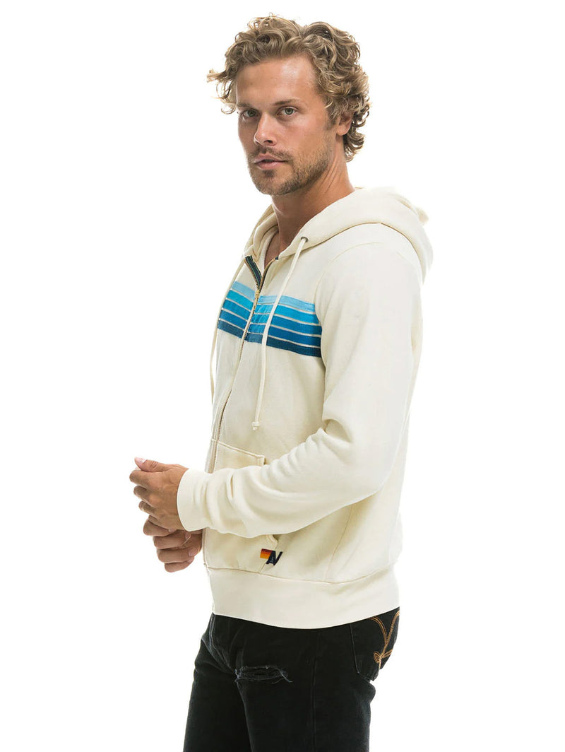 5 Stripe Hoodie - Vintage White-AVIATOR NATION-Over the Rainbow