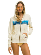 5 Stripe Hoodie - Vintage White-AVIATOR NATION-Over the Rainbow