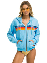 5 Stripe Zip Hoodie - Sky 2-AVIATOR NATION-Over the Rainbow