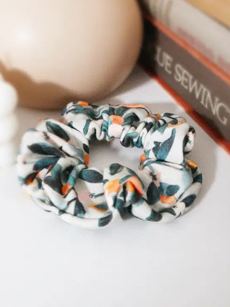 Organic Cotton Hair Scrunchie - Sage Citrus