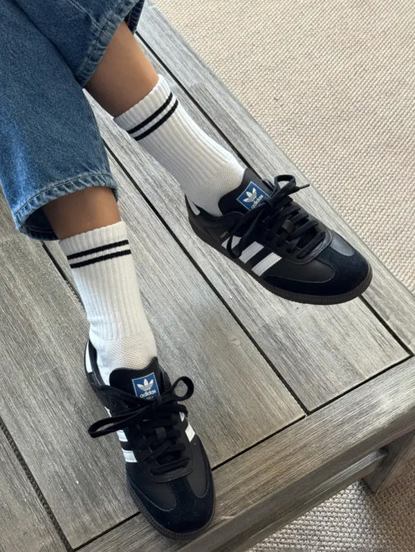 Boyfriend Socks- Classic White