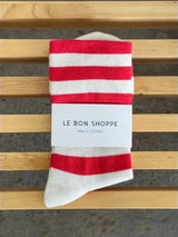 Wally Socks - Wide Red Stripe