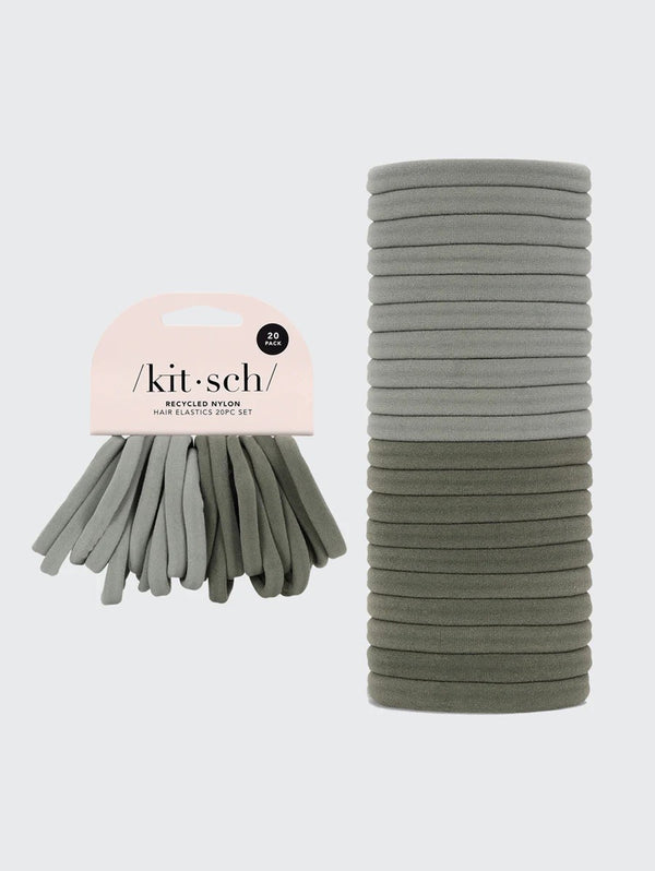Eco-Friendly Nylon Elastics 20pc - Eucalyptus