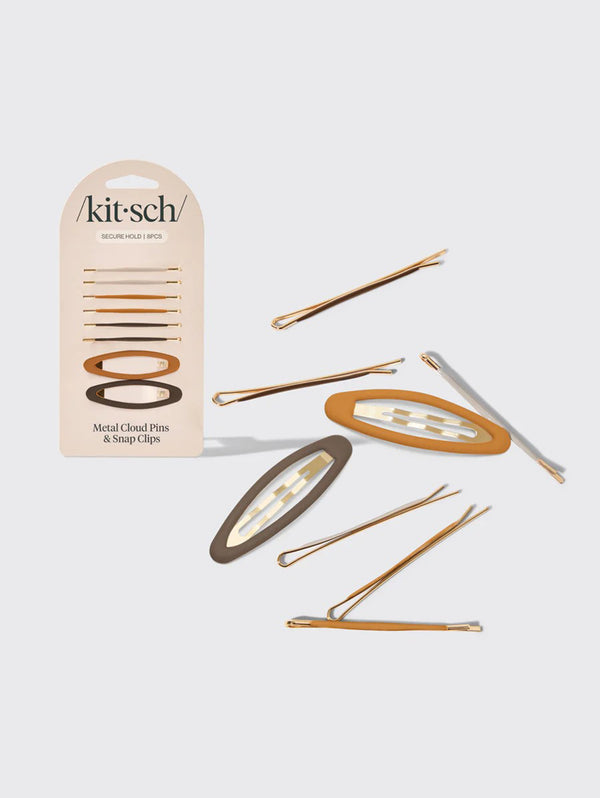 Metal Cloud Pins & Snap Clips 8pc Set - Sedona