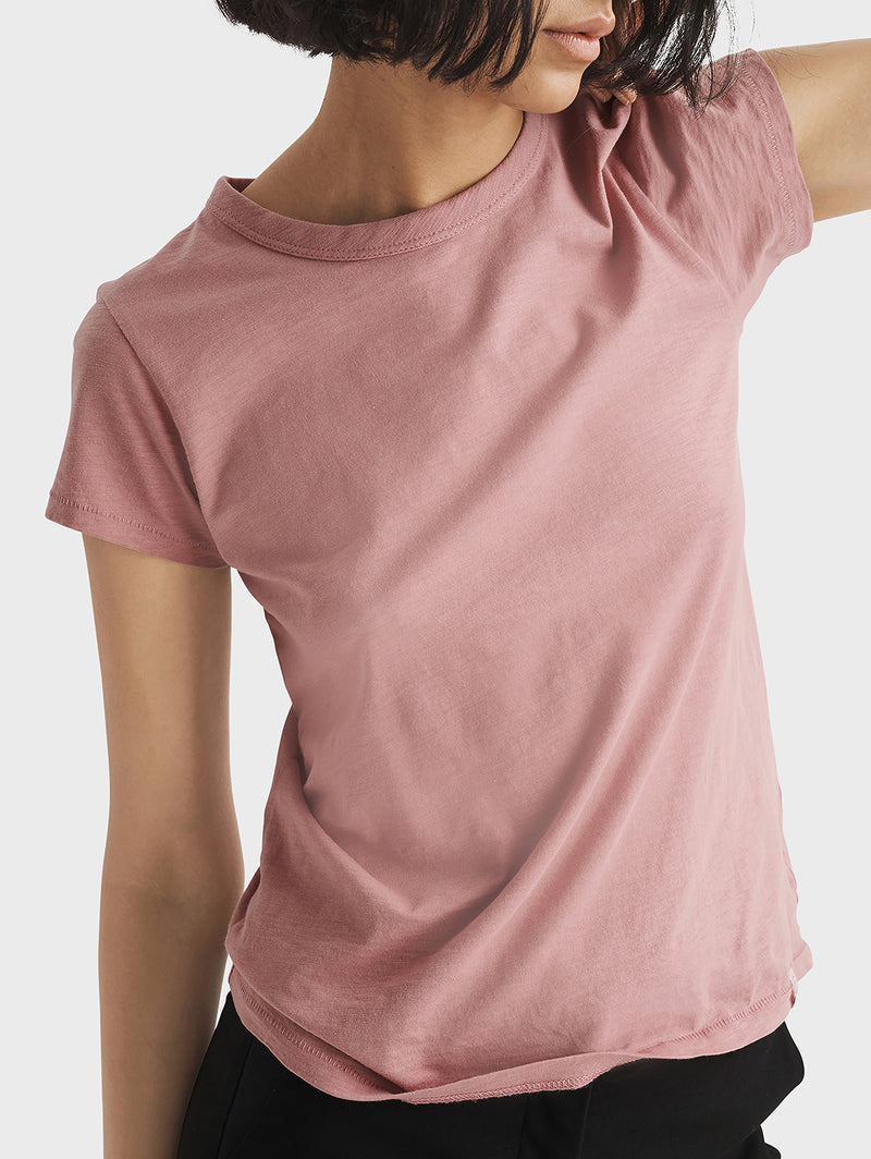 The Slub Tee - Rose-RAG + BONE-Over the Rainbow