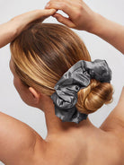 Satin Sleep Pillow Scrunchies - Charcoal Gold-KITSCH-Over the Rainbow