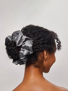 Satin Sleep Pillow Scrunchies - Charcoal Gold-KITSCH-Over the Rainbow