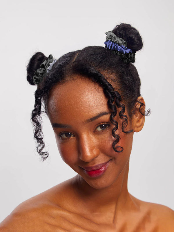 Satin Petite Scrunchies Set - Midnight-KITSCH-Over the Rainbow