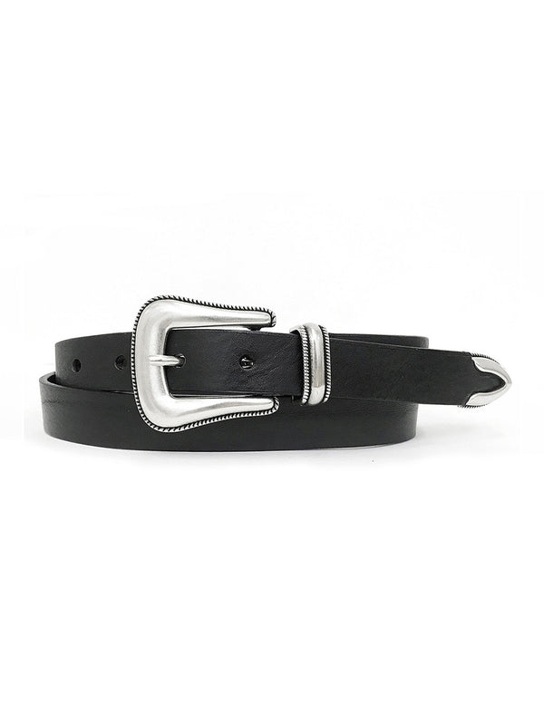 Tinga Leather Belt - Black + Brandy-Brave Leather-Over the Rainbow