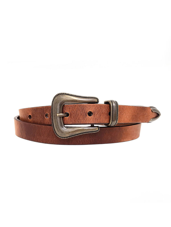 Tinga Leather Belt - Black + Brandy-Brave Leather-Over the Rainbow
