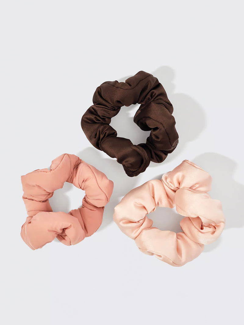 Recycled Fabric Cloud Scrunchies - Rosewood-KITSCH-Over the Rainbow