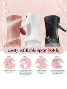 Recycled Plastic Continuous Spray Bottle - White-KITSCH-Over the Rainbow