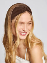 Recycled Wide Twist Headbands 2pc Set- Rosewood