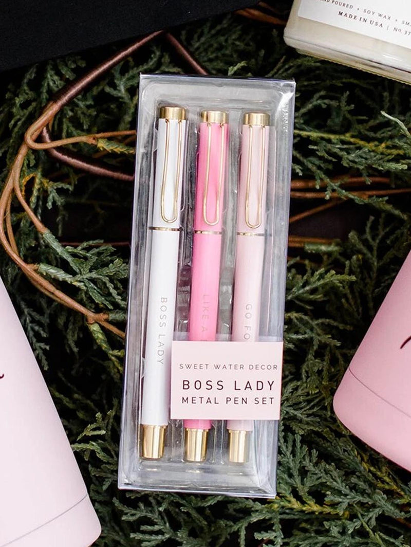 Boss Lady Metal Pen Set-SWEET WATER DECOR-Over the Rainbow