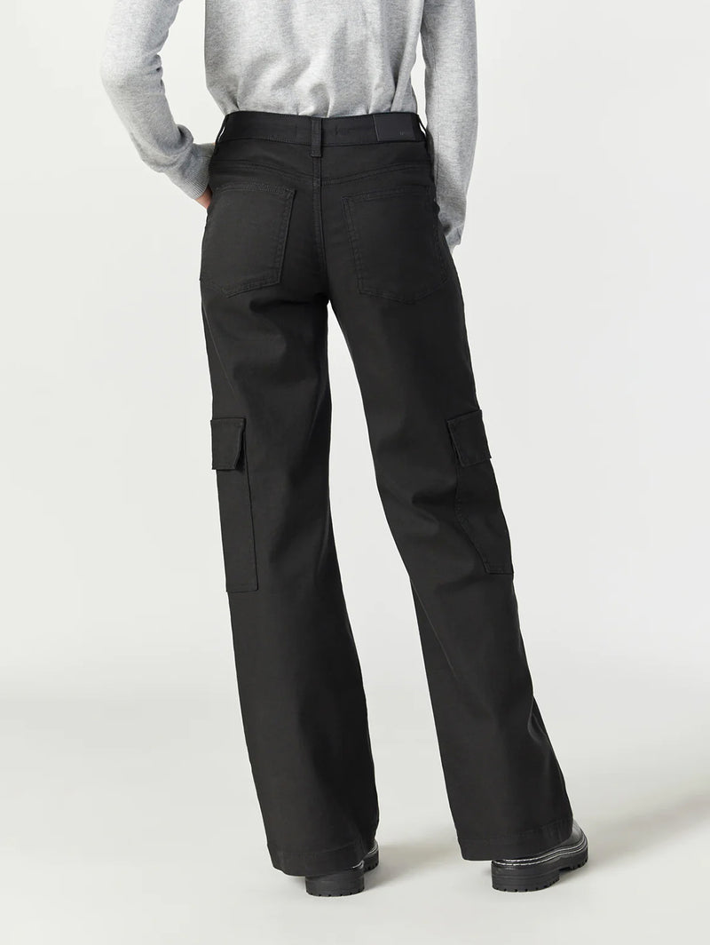 Alva Cargo Pant - Black Luxe Twill-Mavi-Over the Rainbow