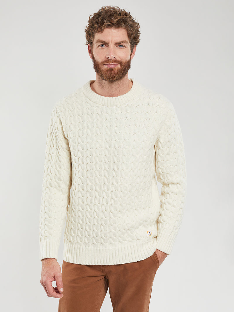 Cable Knit Sweater - Ivory-Armor Lux-Over the Rainbow
